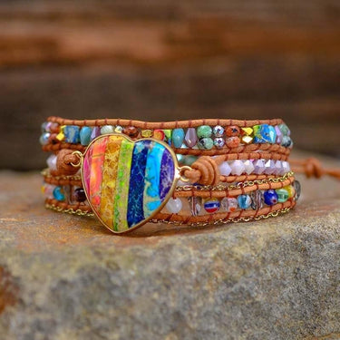 7 Chakra Balance Emperor Jasper Wrap Bracelet-Your Soul Place